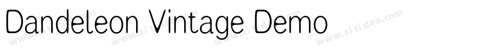 Dandeleon Vintage Demo字体转换 Dandeleon Vintage Demo字体转换